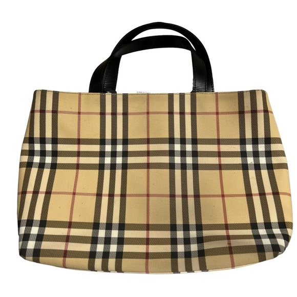 Vintage Burberry Mini Nova Check Coated Canvas Tote - Picture 2 of 12